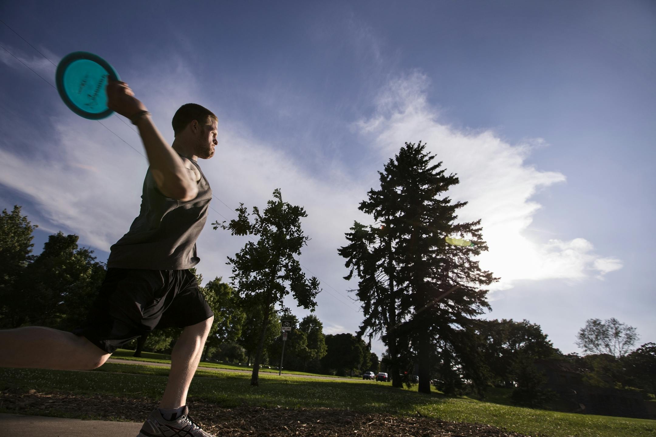 A site across the street from the Highland 9 golf course is used for disc golf. A plan approved by St. Paul officials this month would convert the nine-hole golf course into a skate park, pickleball courts and ball fields.