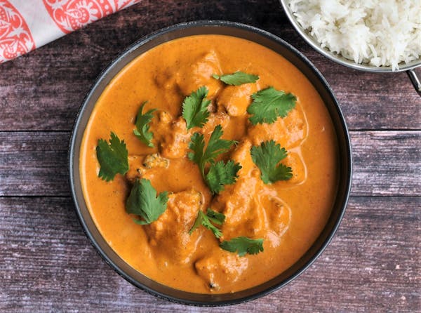 You'll want to serve butter chicken with steamed rice and naan to soak up all the sauce. Recipe and photo by Meredith Deeds, Special to the Star Tribu