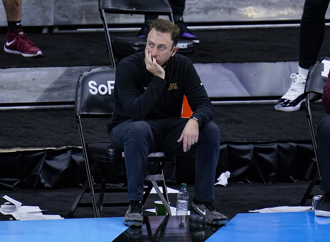 Richard Pitino sat on the bench in the waning moments of a Big Ten tournament loss to Ohio State in Indianapolis on Thursday, which became his final game as Gophers coach.