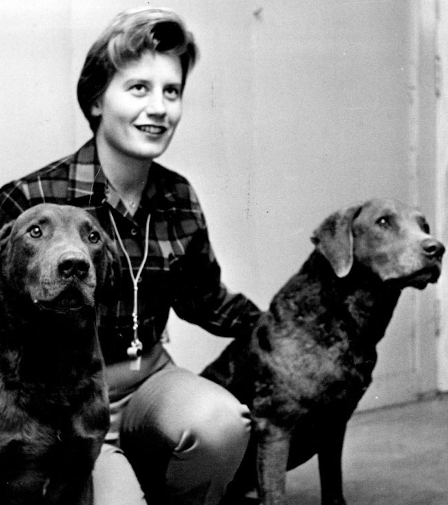 In 1961, Loral I Delaney, shown here with her Chesapeake retrievers, and her husband Chuck moved back to Anoka from California, where Chuck had been a sport show promoter. In Anoka, they took over Armstrong Ranch Kennels owned by Loral I's dad, Fred Armstrong, noted dog trainer and sportsman. ORG XMIT: MIN2016081119104059