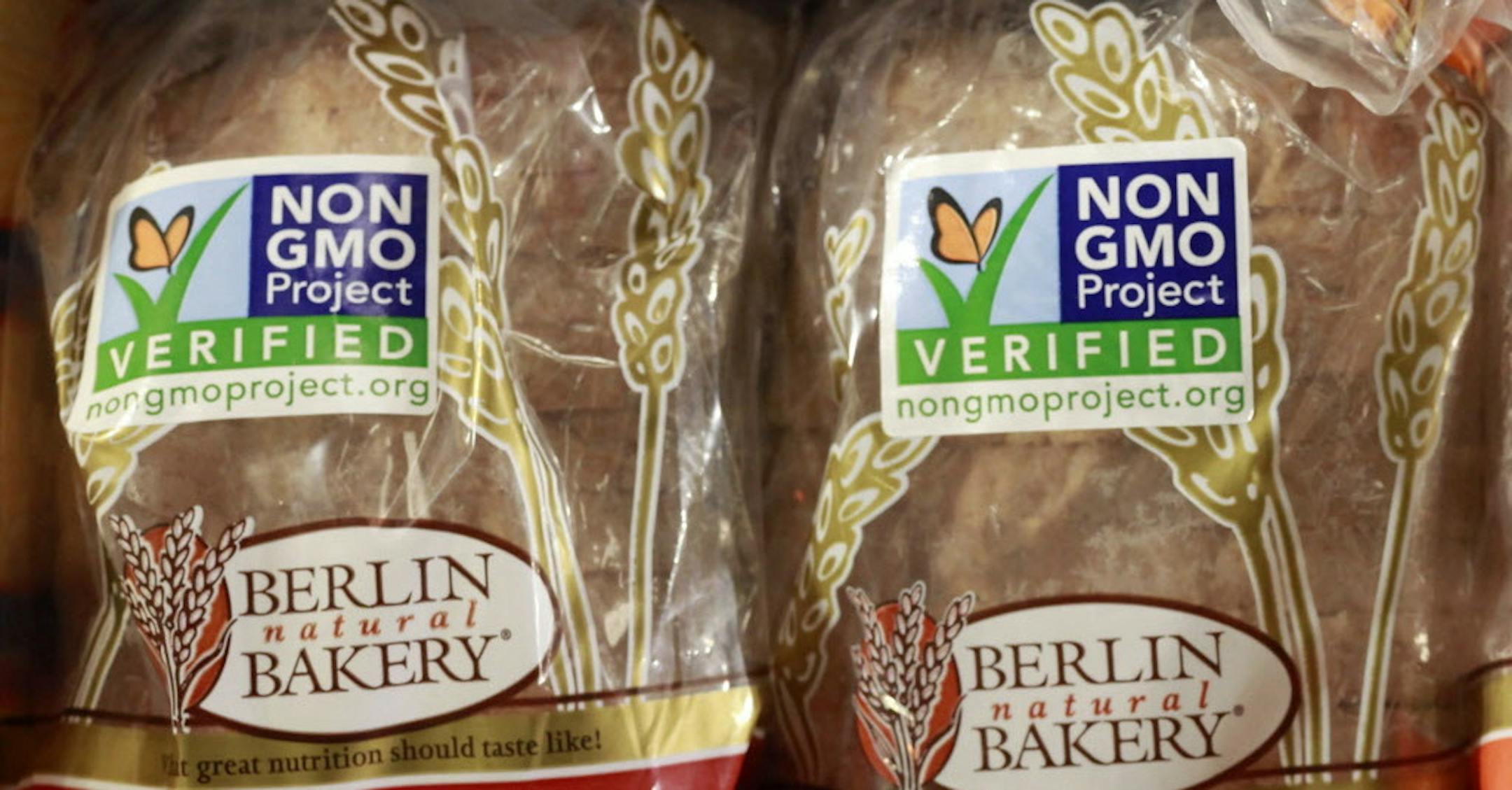 FILE - In this Oct. 5, 2012, file photo. products labeled with Non Genetically Modified Organism (GMO) are sold at the Lassens Natural Foods & Vitamins store in Los Feliz district of Los Angeles. President Barack Obama on July 29, 2016, has signed into law a bill that will require labeling of genetically modified ingredients for the first time. The legislation will require most food packages to carry a text label, a symbol or an electronic code readable by smartphone that indicates whether the f