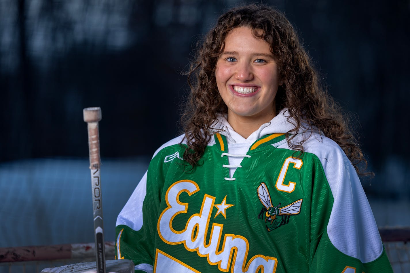 Uma Corniea (41) of Edina - All Metro Girls Hockey First Team player photographed Sunday, Jan. 29, 2023, in Circle Pines, Minn. ] CARLOS GONZALEZ • carlos.gonzalez@startribune.com.