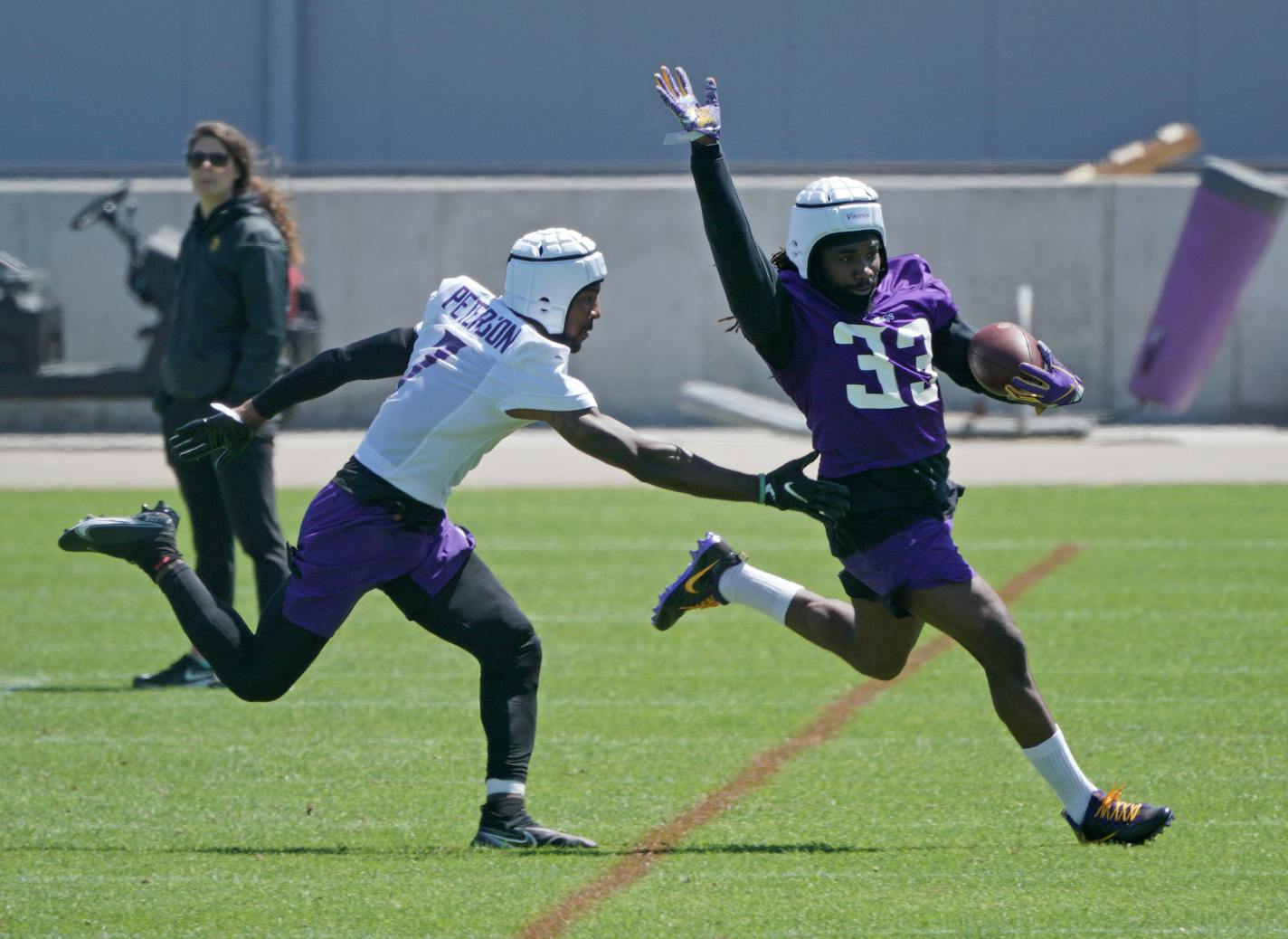 Vikings began OTA's at TCO Performance Center. Running back Dalvin Cook.