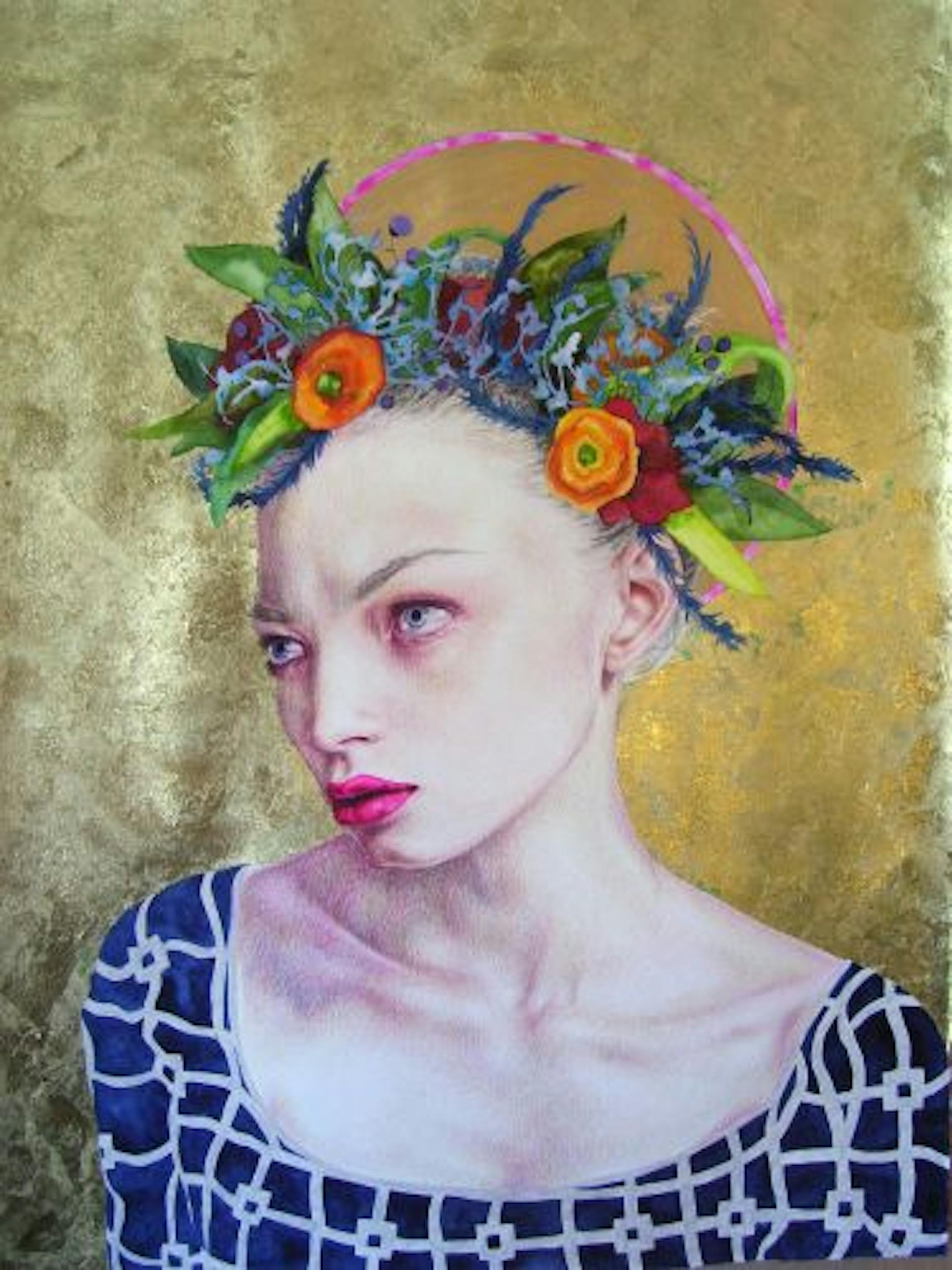 Serena Cole painting "Plentiful."