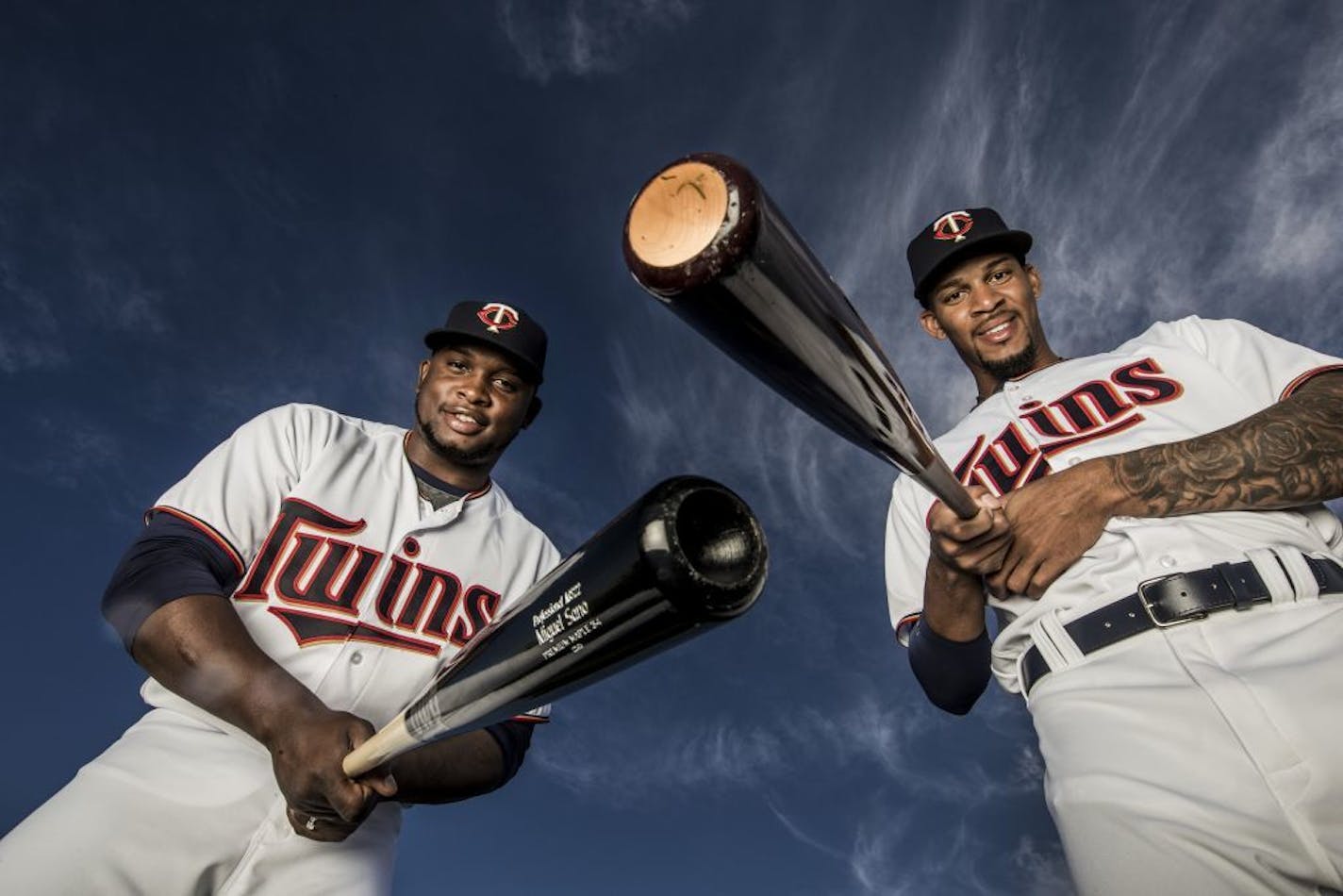 Minnesota Twins Miguel Sano and Byron Buxton.