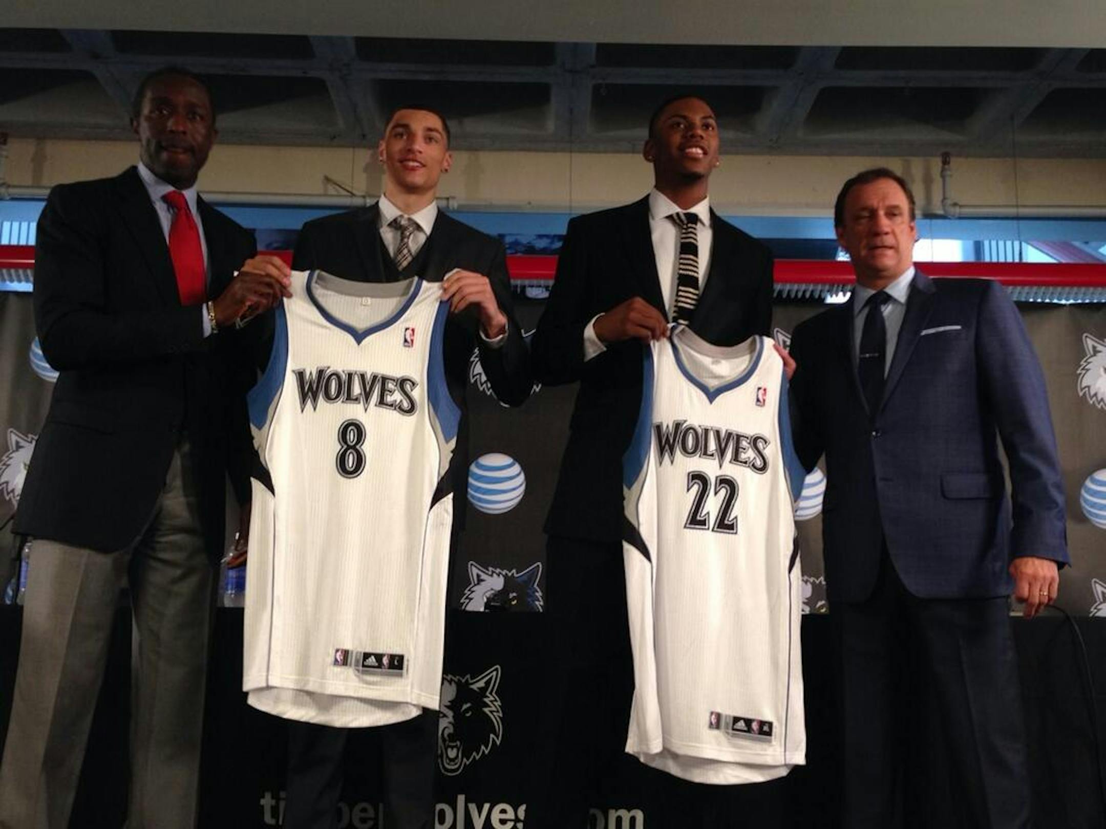 Milt Newton, Zach LaVine, Glenn Robinson III and Flip Saunders