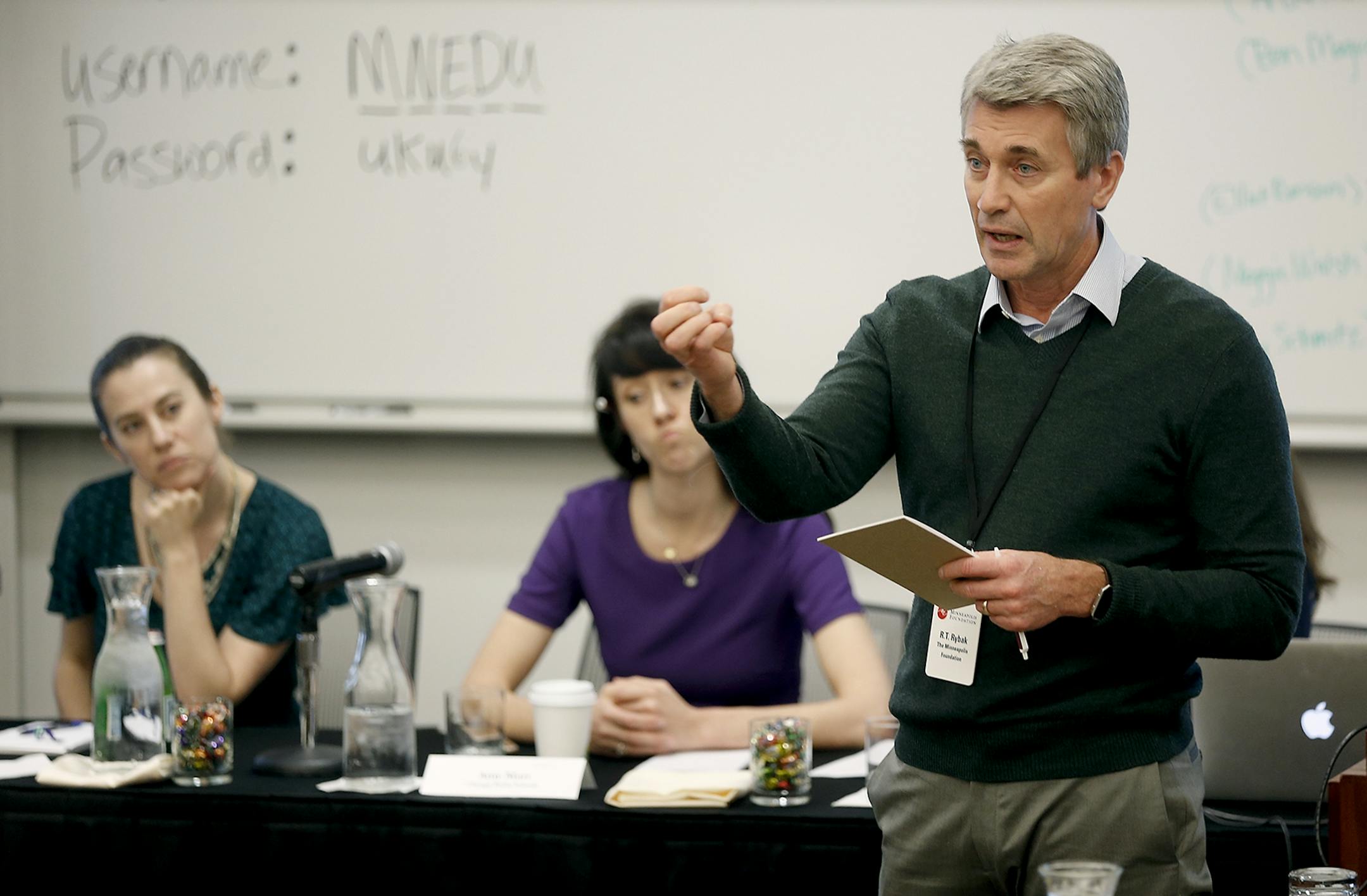Former Minneapolis Mayor and head of the Minneapolis Foundation, R.T. Rybak, talked to a team of Minneapolis school leaders who visited Chicago Public Schools to examine how the nation's third-largest school district is infusing social-emotional learning in its classrooms, Monday, March 20, 2017 in Chicago, IL.