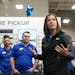 Best Buy CEO Corie Barry greeted employees and then customers as the the Richfield Best Buy store opened on Thanksgiving.