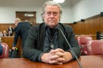 FILE - Steve Bannon appears in court in New York, Jan. 12, 2023. Bannon says he'll fight a judge's ruling Thursday, June 6, 2024, that he must report 