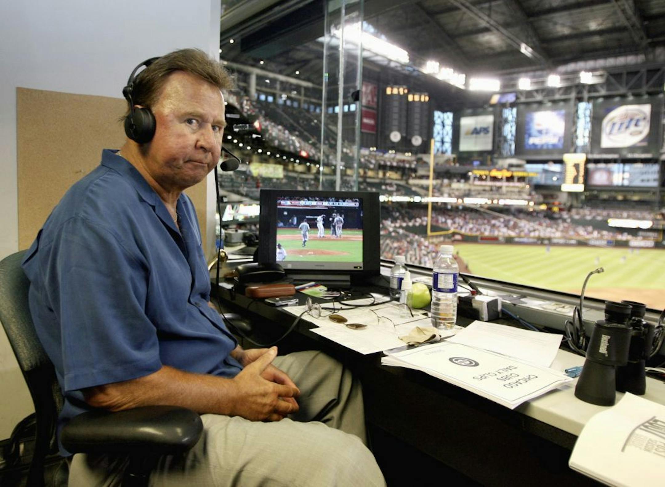 Former Chicago Cubs great and longtime radio announcer Ron Santo in 2007.