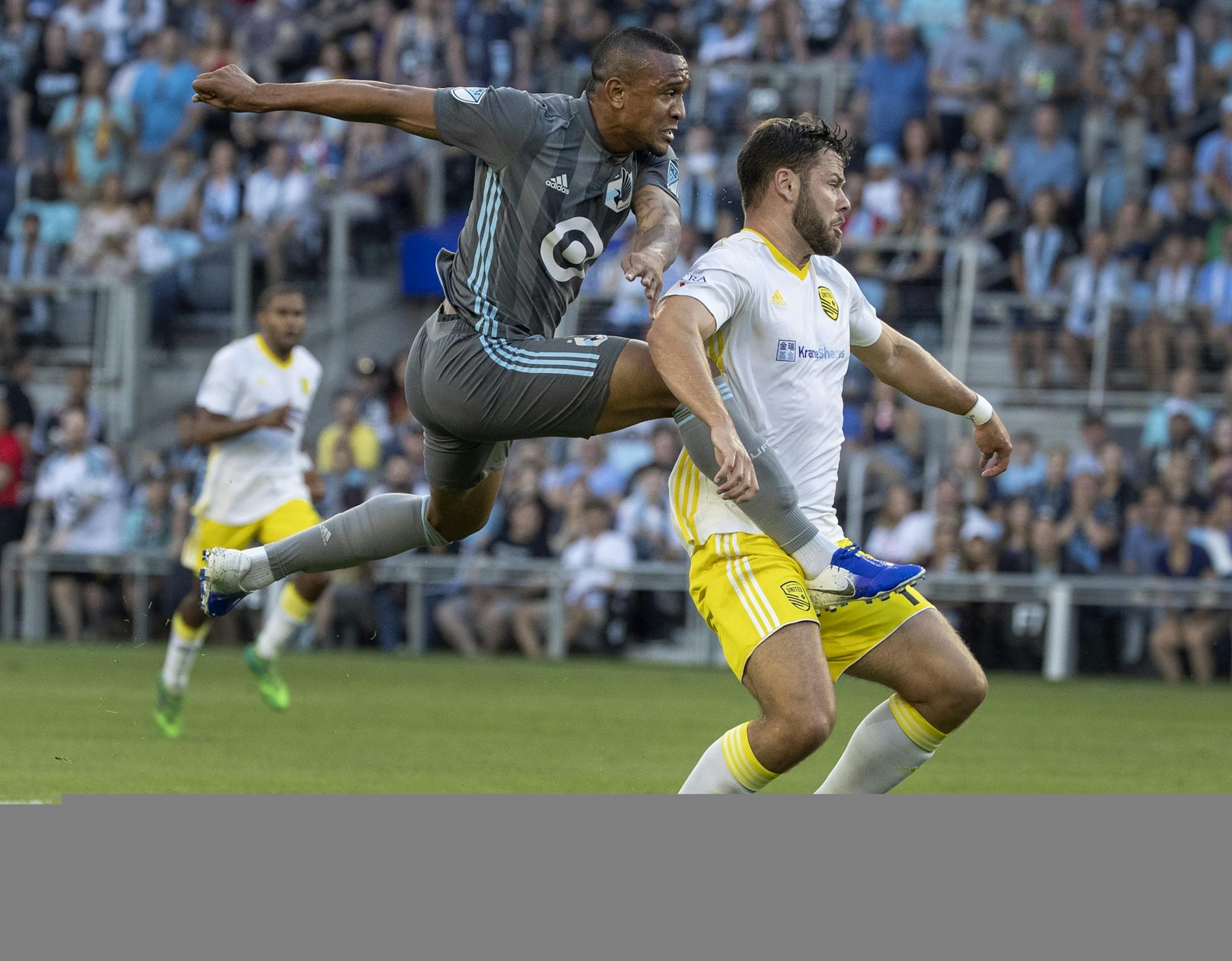 Angelo Rodriguez (9) attempted a shot in the first half.