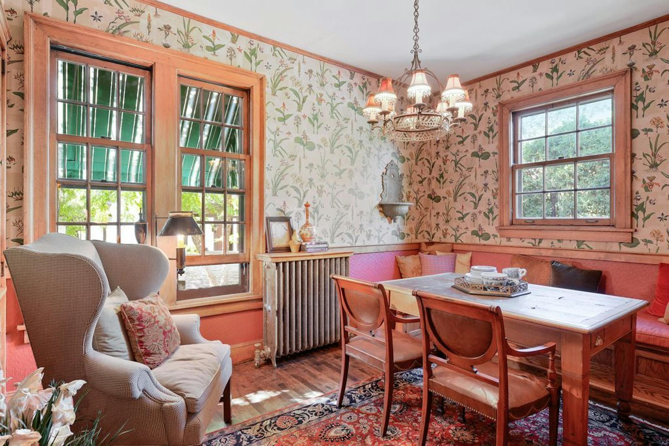 A room originally designed for servants has been converted into a breakfast room.