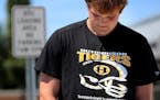Hutchinson High School football players Tristan Hoppe reacted after hearing the MSHSL voted to postpone the upcoming football season until spring Tues