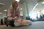 Rogers High School student Brittney Dorn joined other 10th graders from Elk River, Rogers and Zimmerman schools who took part in a CPR class, as part 