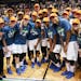 The Minnesota Lynx pose for photos after winning the WNBA title. ] (KYNDELL HARKNESS/STAR TRIBUNE) kyndell.harkness@startribune.com Game 5 of the WNBA