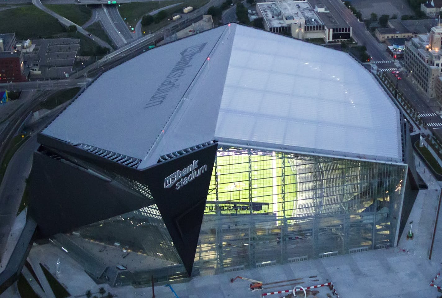 U.S. Bank Stadium - Exterior and construction images. ] US Bank Stadium - Vikings brian.peterson@startribune.com Minneapolis, MN - 06/30/2016