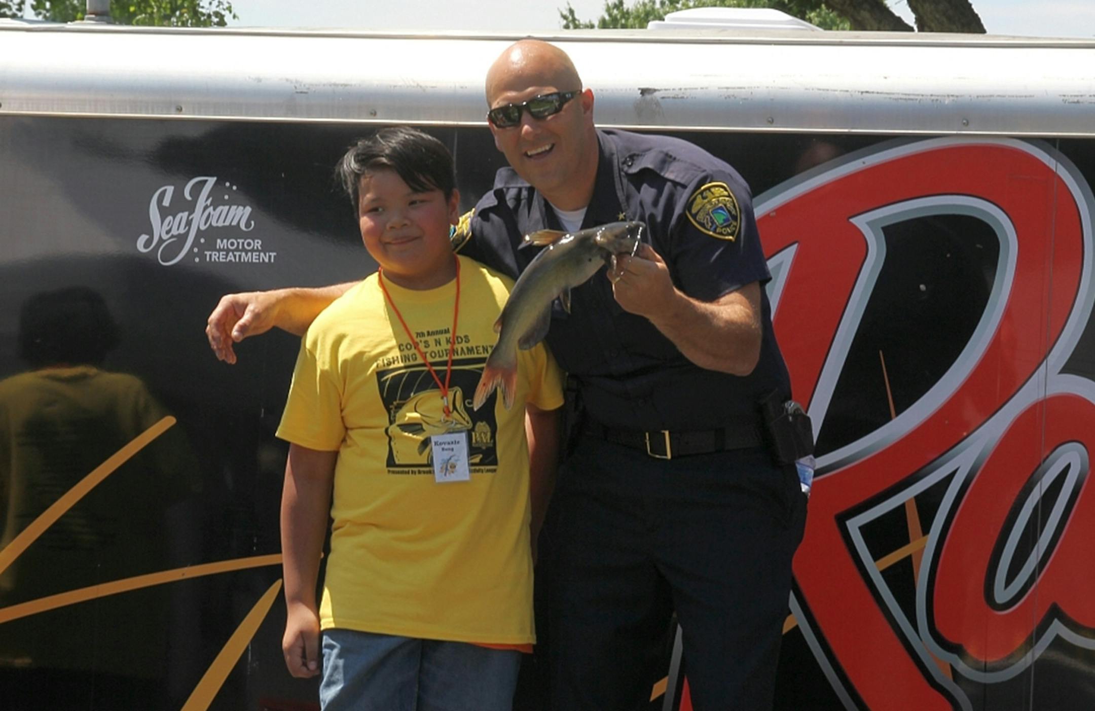Brooklyn Park police Cops n Kids fishing outing. June 2015