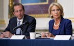 U.S. Education Secretary Betsy DeVos, shown in August, unveiled sexual assault regulations for colleges and universities that bolster the rights of th