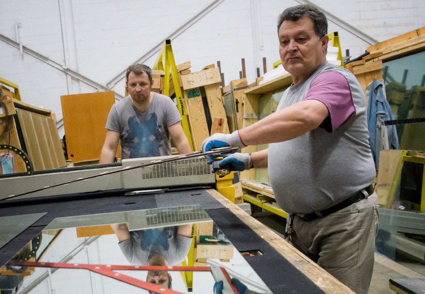 Midland Glass in Hopkins is staffed mostly by workers who came to the United States from the then-Soviet Union.