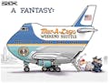 Sack cartoon: Airplane evictions