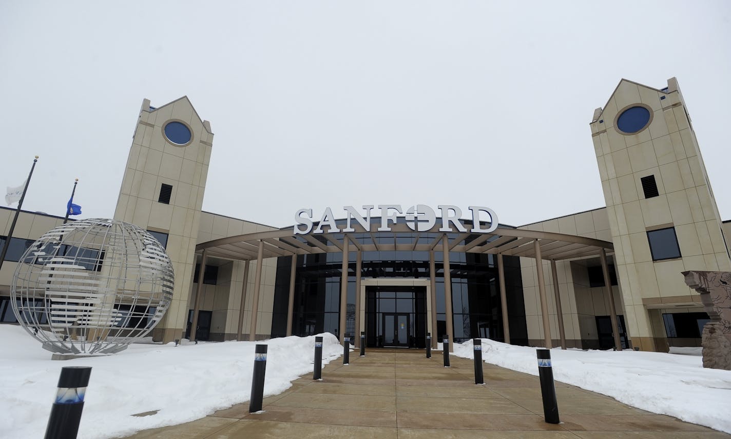 Sanford Health headquarters in Sioux Falls, is shown in a March 8, 2011 photo. The U.S. Department of Justice says Sanford Health has agreed to pay more than $20 million to resolve kickback allegations. The DOJ said Monday, Oct. 28, 2019 the settlement resolves allegations that the Sioux Falls, South Dakota-based health system knowingly submitted false claims to federal health care programs resulting from medically unnecessary spinal surgeries.