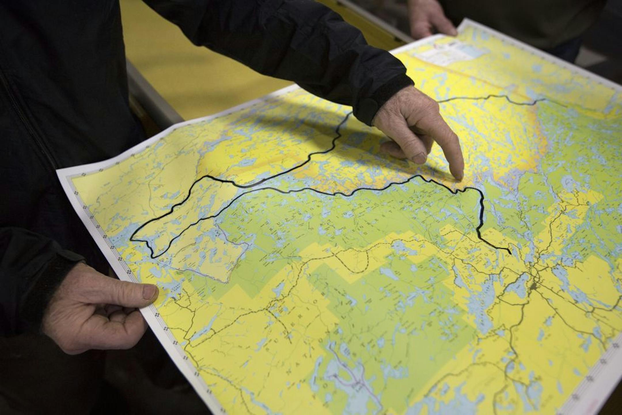 A map of the Boundary Waters