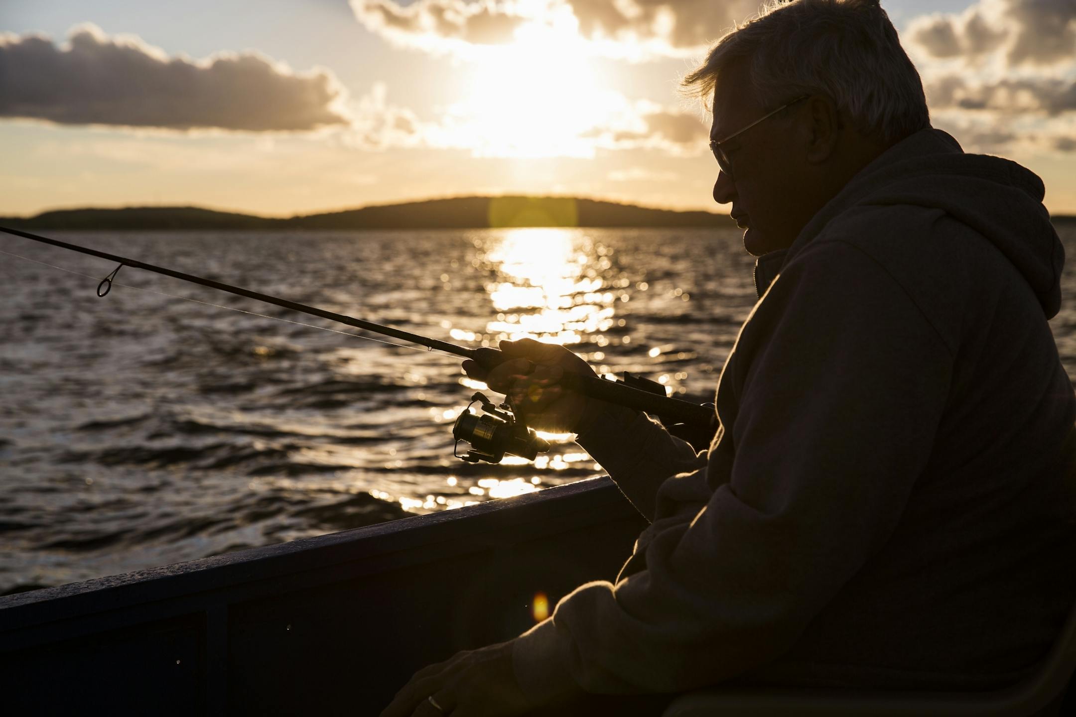 Bob Messersmith, of East Bethel during the summer and Florida during the winter, fishes during a fishing expedition with Twin Pines Resort on Mille Lacs Lake Monday, August 3, 2015.