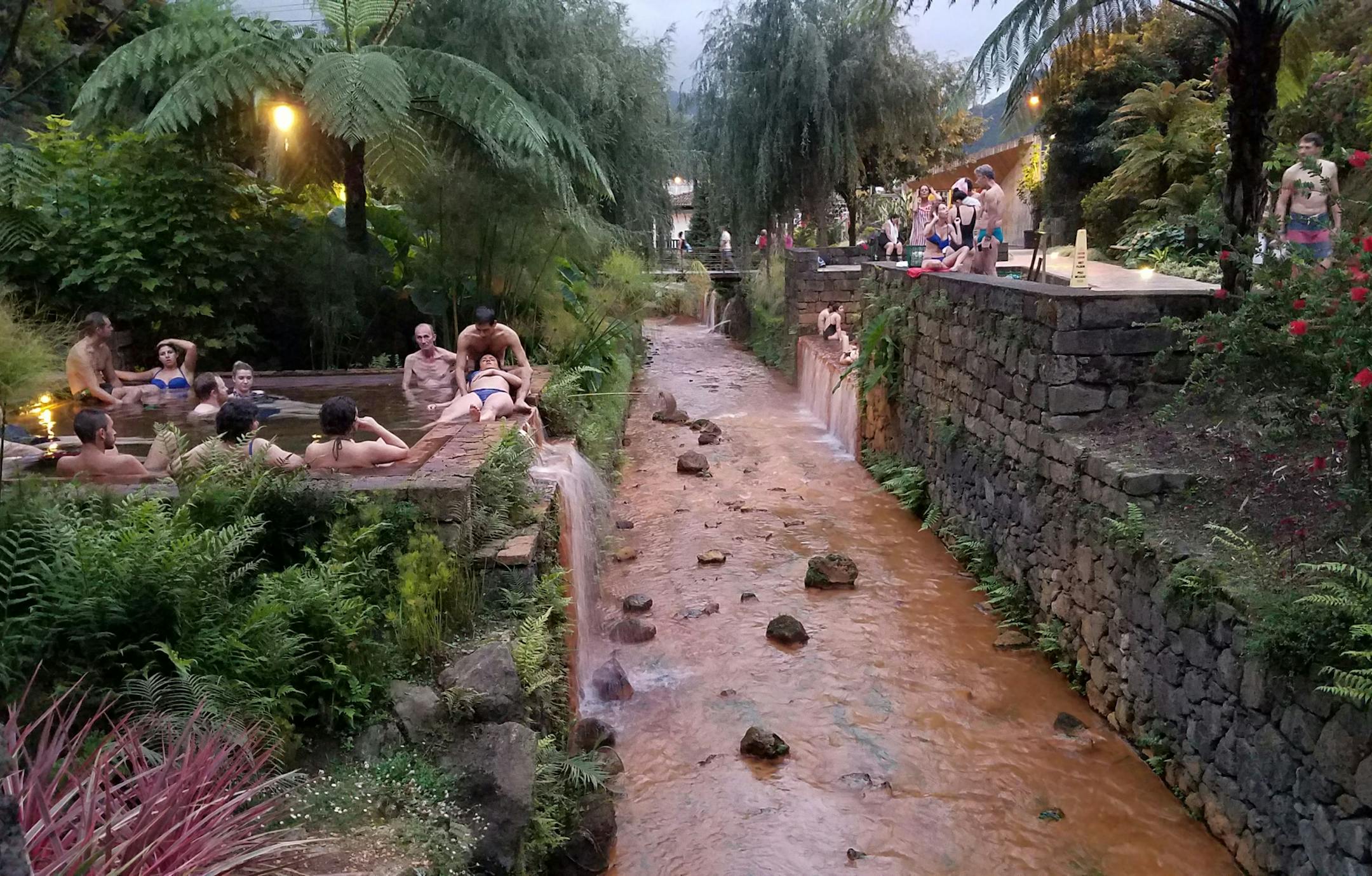 Vacationers relaxed in hot-spring pools at Po&#xe7;a da Dona Beija in Furnas, S&#xe3;o Miguel Island Simon Peter Groebner*simon.groebner@startribune.com