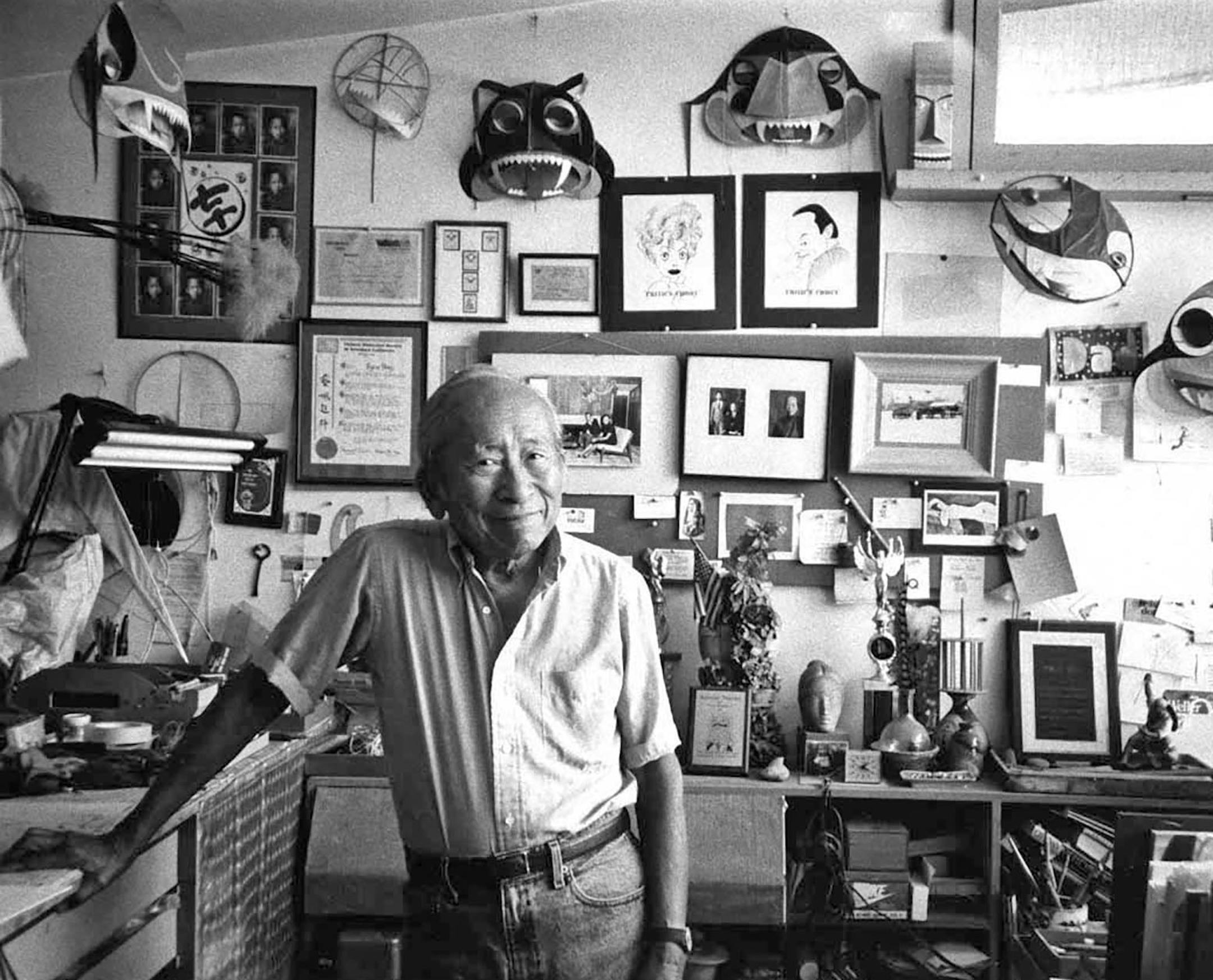 Credit: Irene Poon Andersen
Tyrus Wong in his studio, Sunland, CA 1997. He's the subject of an "American Masters."