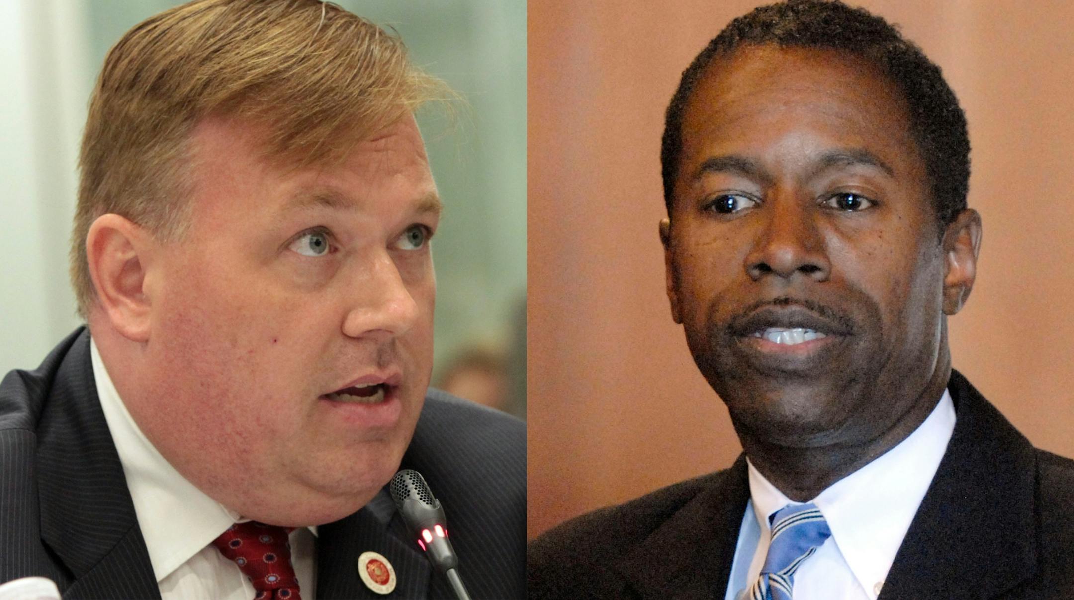 New York City Councilman Dan Halloran, left, and New York state Sen. Malcolm Smith were arrested for allegedly conspiring to rig the NYC mayor's race.