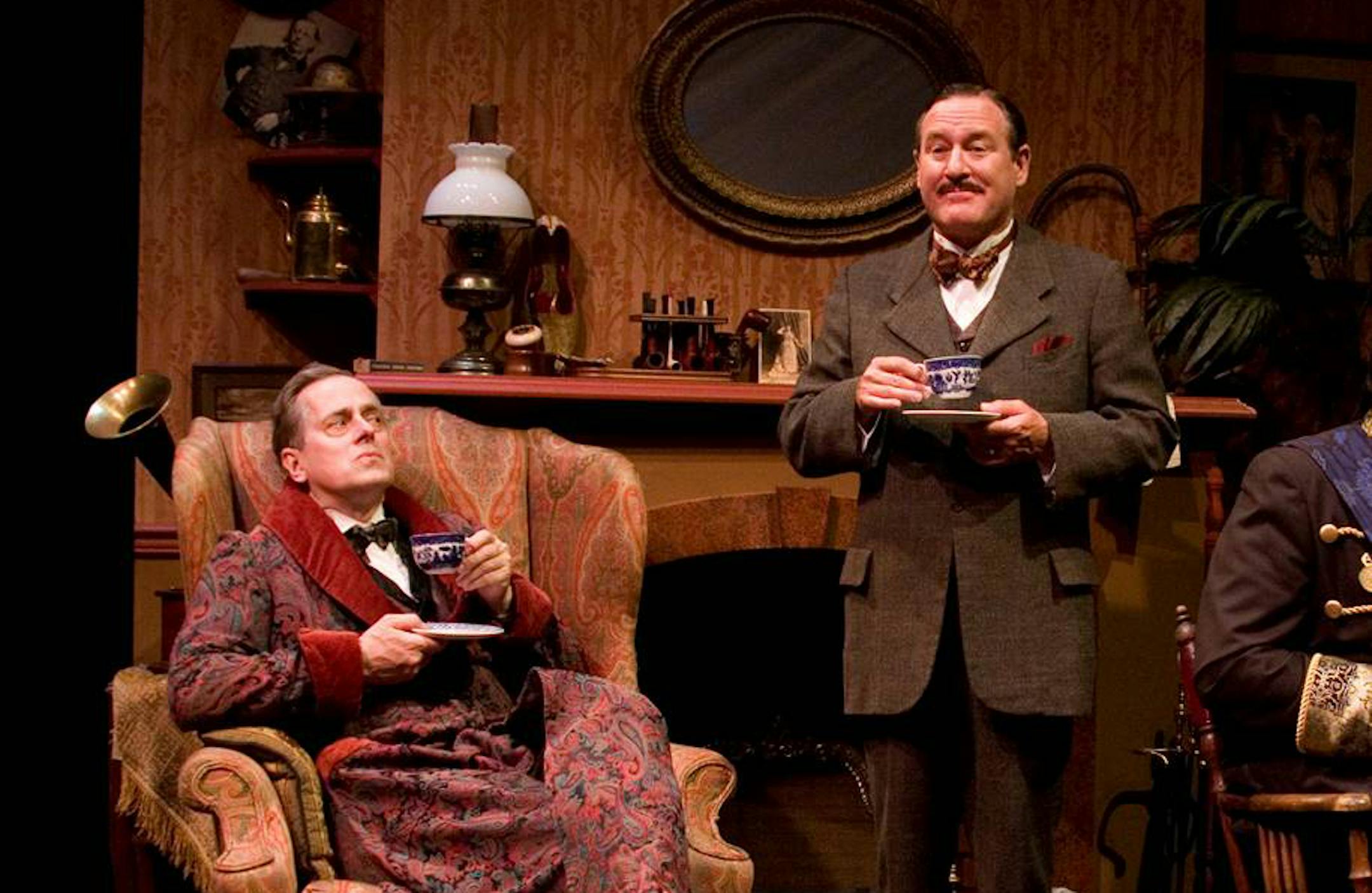 Steve Hendrickson and Bob Davis in "Sherlock Holmes" at Park Square Theatre.