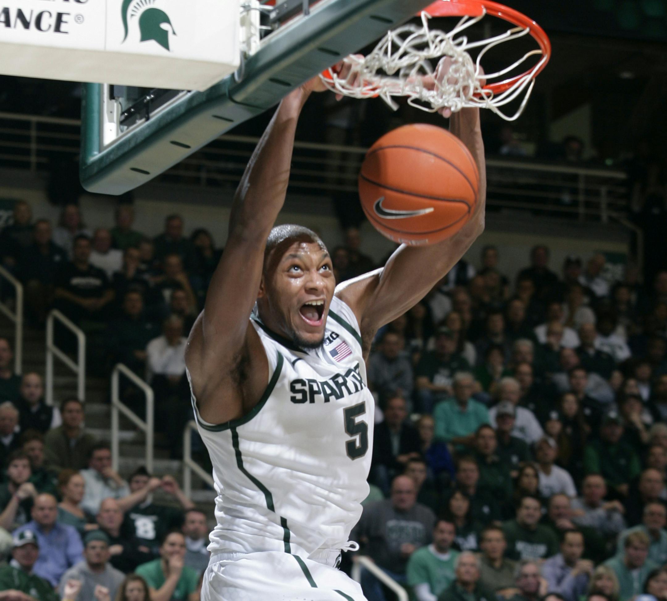 Michigan State’s Adreian Payne has skills resembling Kevin Love. Might he be the Wolves' pick in the first round?