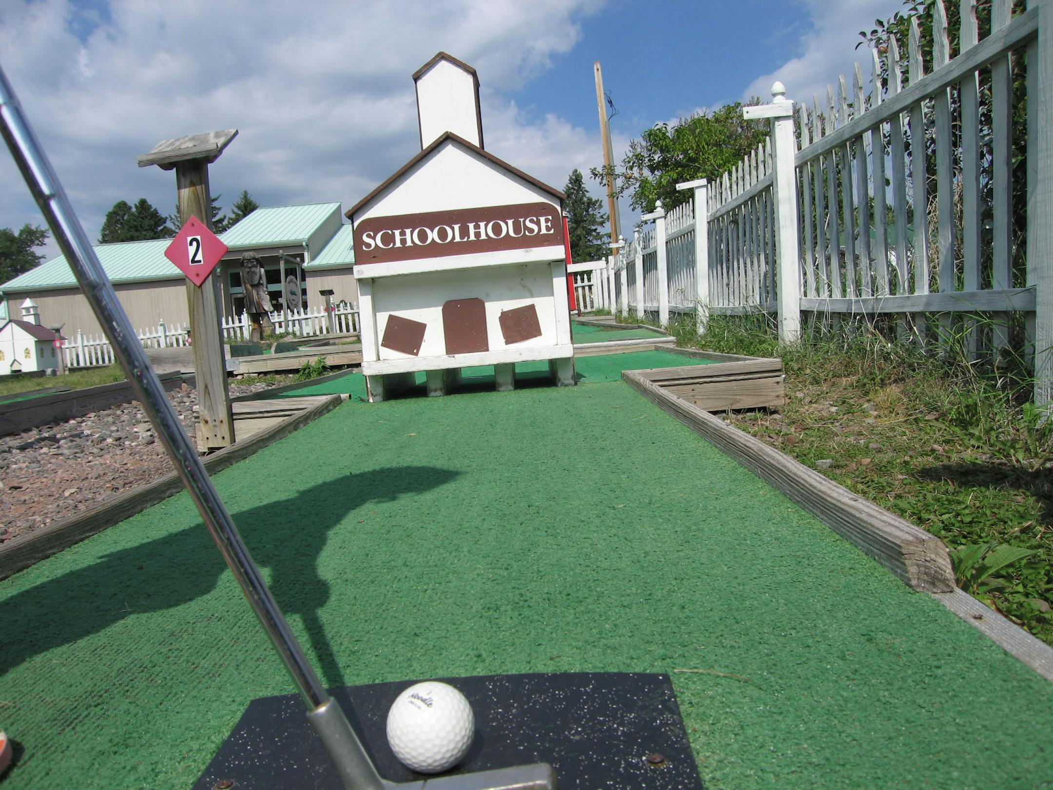 Miniature golf in downtown La Pointe.