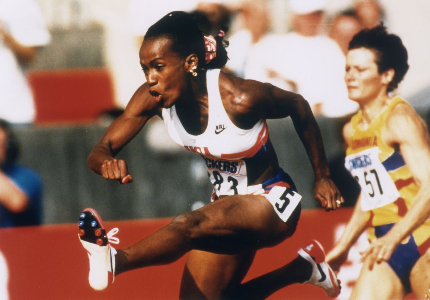 Jackie Joyner-Kersee, track star and sports heroine. Undated handout photo received 1997.