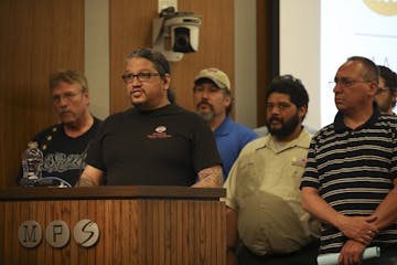 Ernie Gonzales, an engineer in charge at Roosevelt High School, spoke on behalf of other janitor/engineers in charge whose positions are being elimina