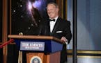 Sean Spicer made a surprise appearance at the 69th Primetime Emmy Awards on Sunday, Sept. 17, 2017, at the Microsoft Theater in Los Angeles.