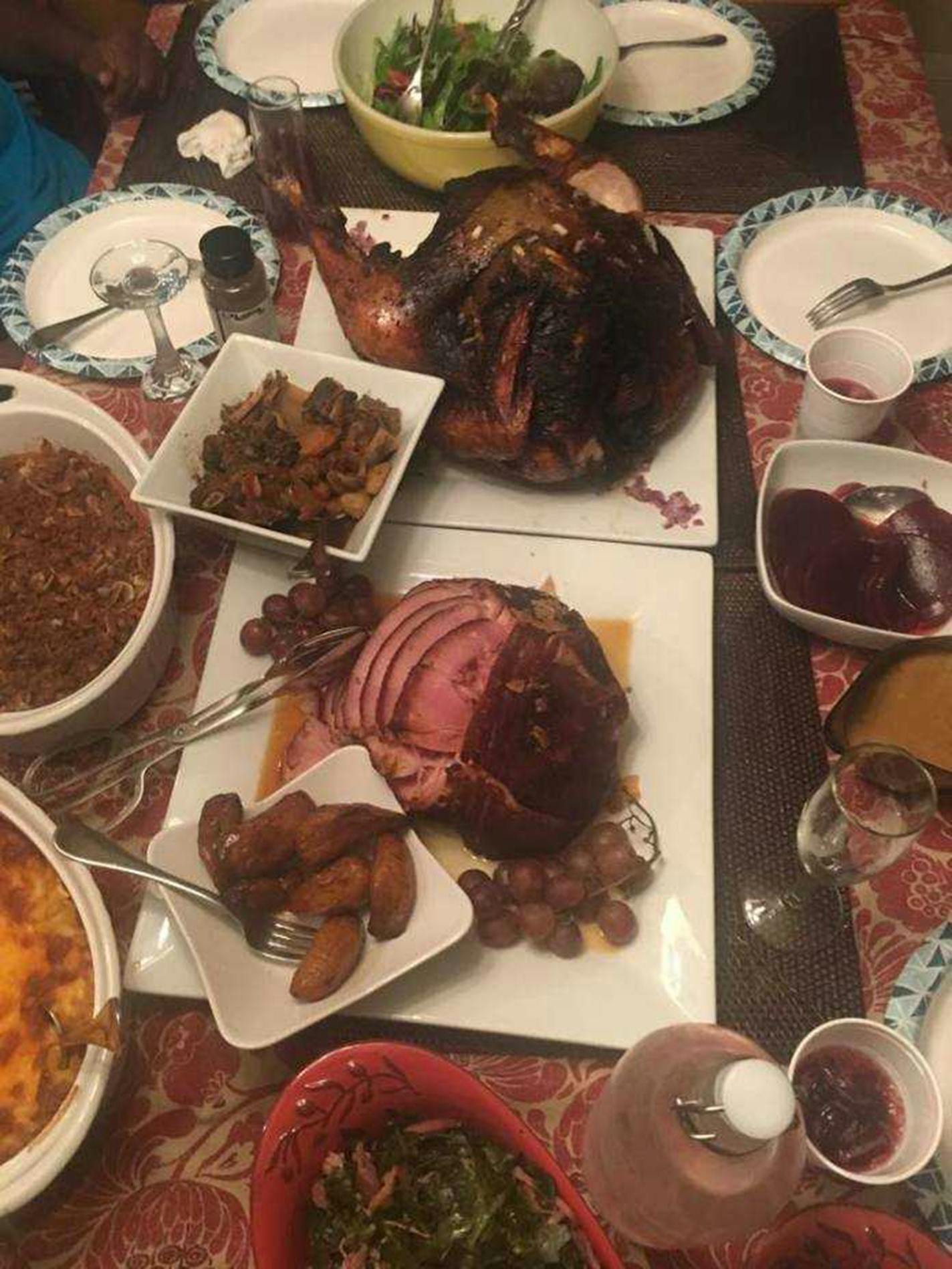 Provided Tomme Beevas of Pimento Kitchen combines his Jamaican roots with his wife's African-American heritage for an eclectic Thanksgiving meal, from collard greens, mac and cheese and sweet potato pie to turkey made with jerk seasoning.