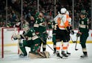 Wild goaltender Devan Dubnyk after he gave up the game tying goal to Flyers center Sean Couturier on Tuesday.