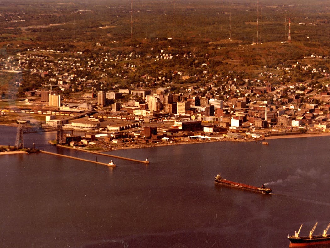 Canal Park and downtown Duluth in approximately 1979.