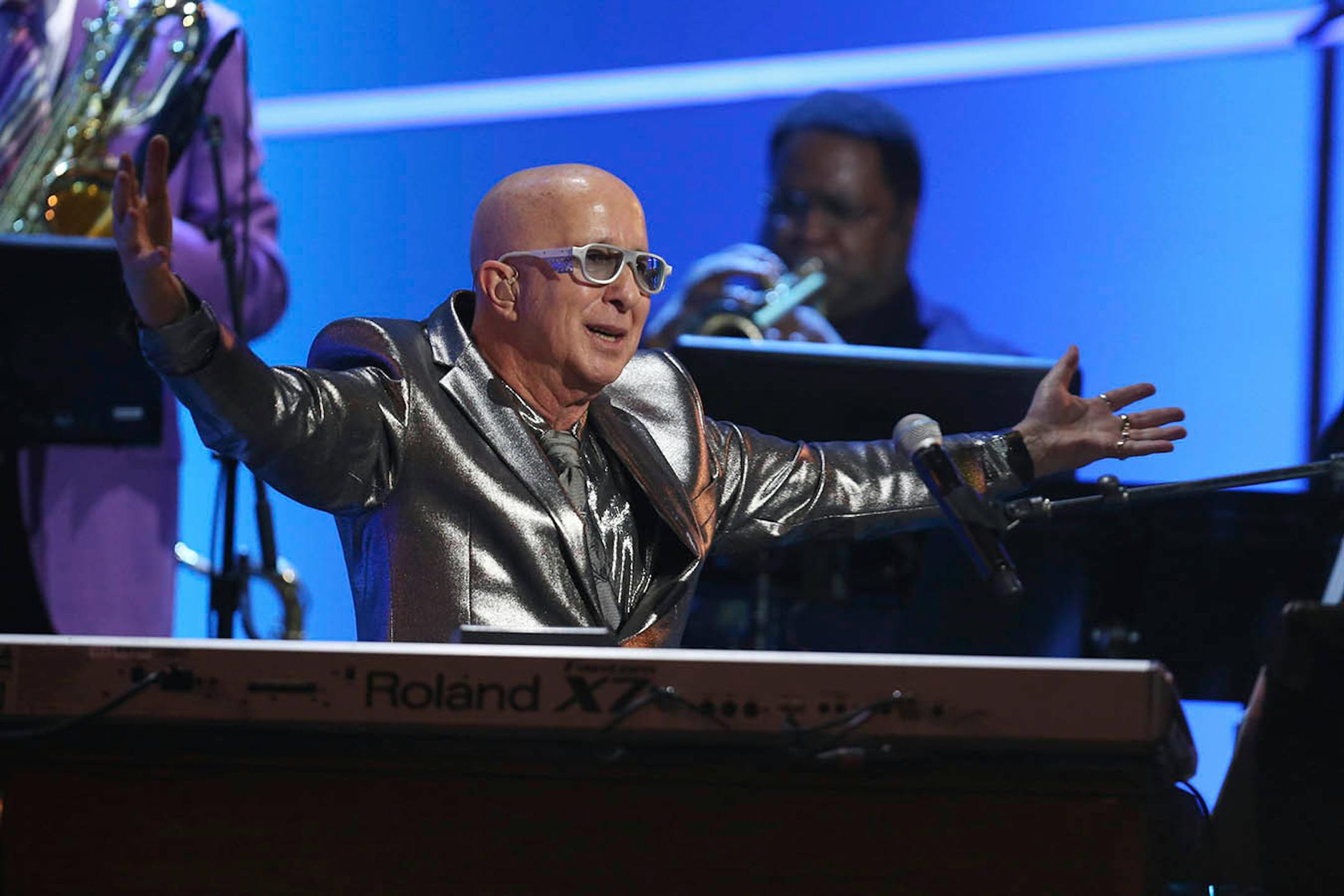 Paul Shaffer performs at the 60th annual Grammy Awards at Madison Square Garden on Sunday, Jan. 28, 2018, in New York.