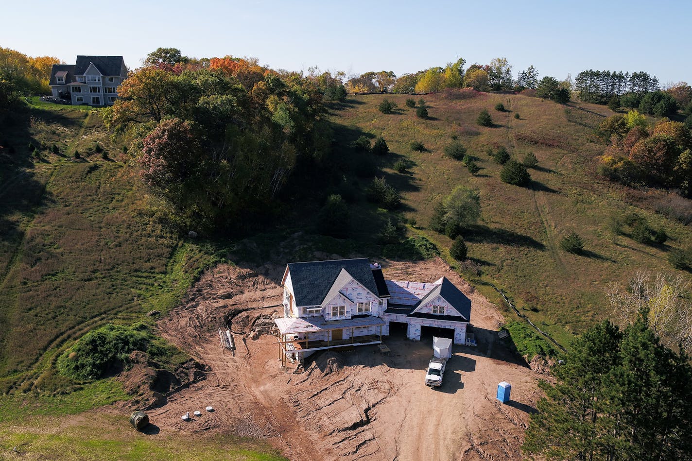 A home is under construction in Birch Park Friday afternoon.