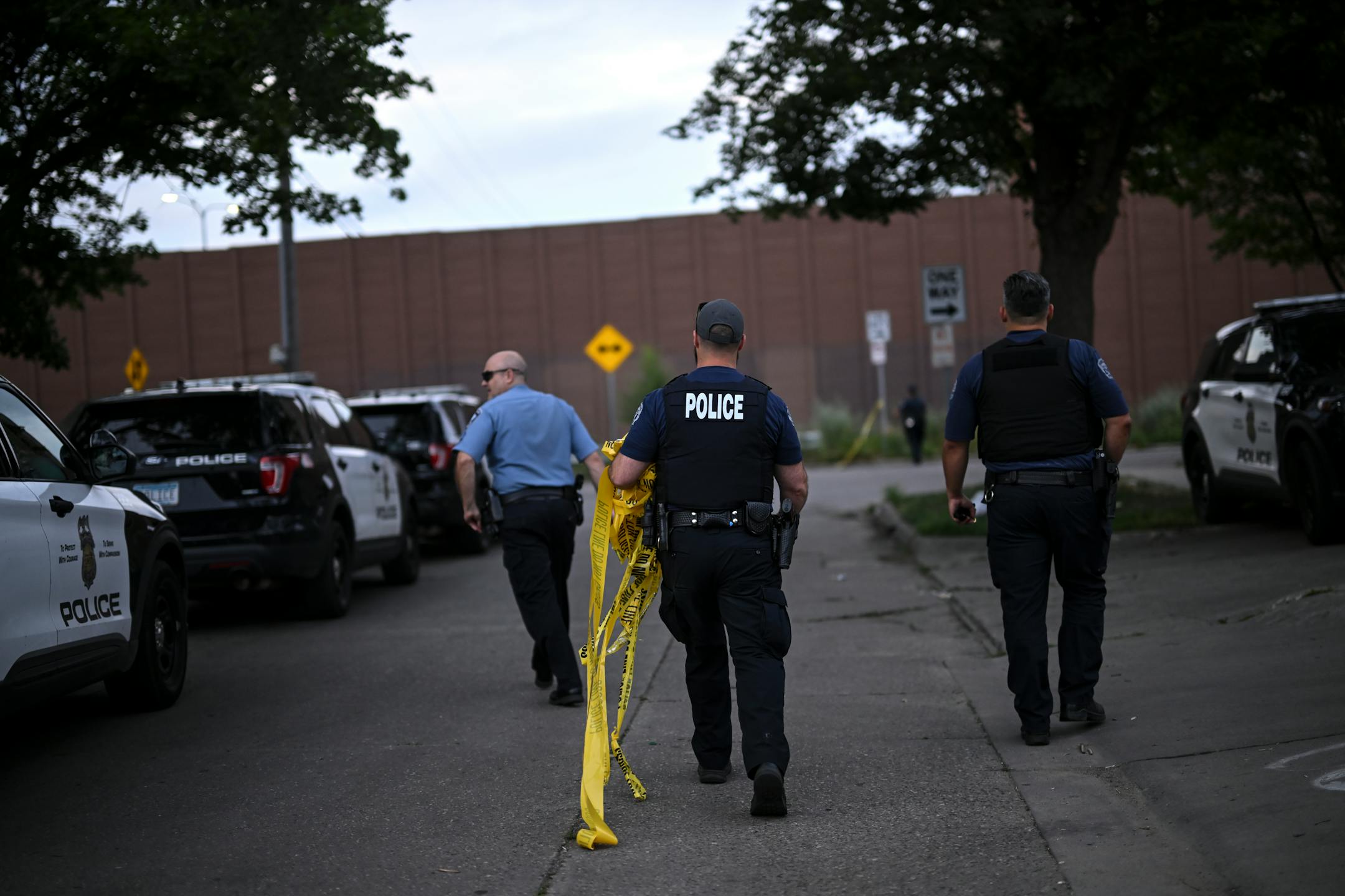 Minneapolis Police officers left the scene before a vigil Thursday for Andrew Tekle Sundberg.