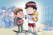 A young Joe Mauer befriends a blind classmate in the children’s book “The Right Thing to Do: The Joe Mauer Story.”