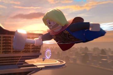 Thor takes flight in the video game "LEGO Marvel's Avengers."