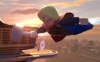 Thor takes flight in the video game "LEGO Marvel's Avengers."