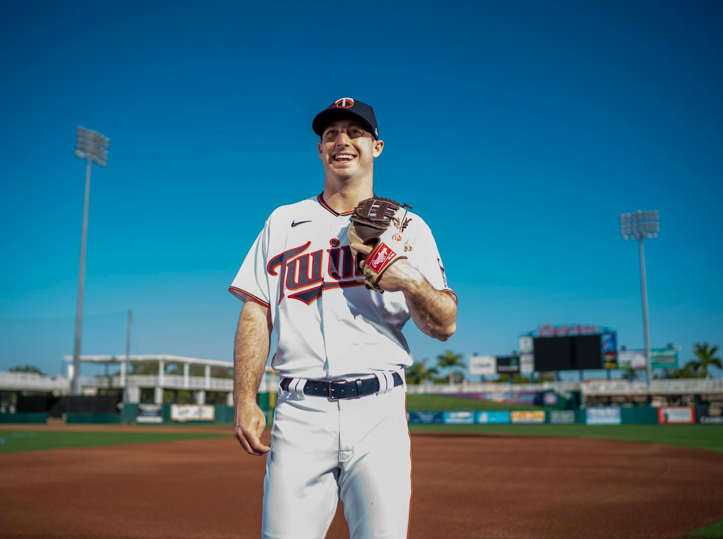 Minnesota Twins outfielder Brent Rooker (50) posed for a portrait on Photo Day during Spring Training. ] JEFF WHEELER • jeff.wheeler@startribune.com