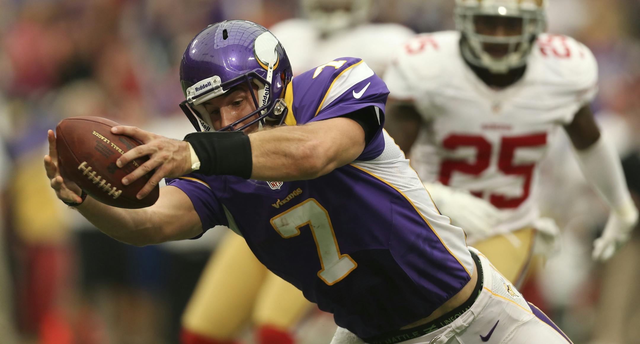 Quarterback Christian Ponder in 2012.
