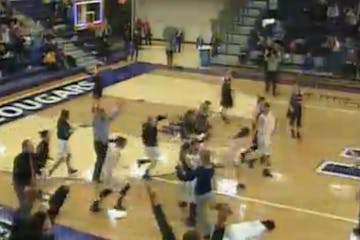 Winona State wins game after opposing team's fans storm the court