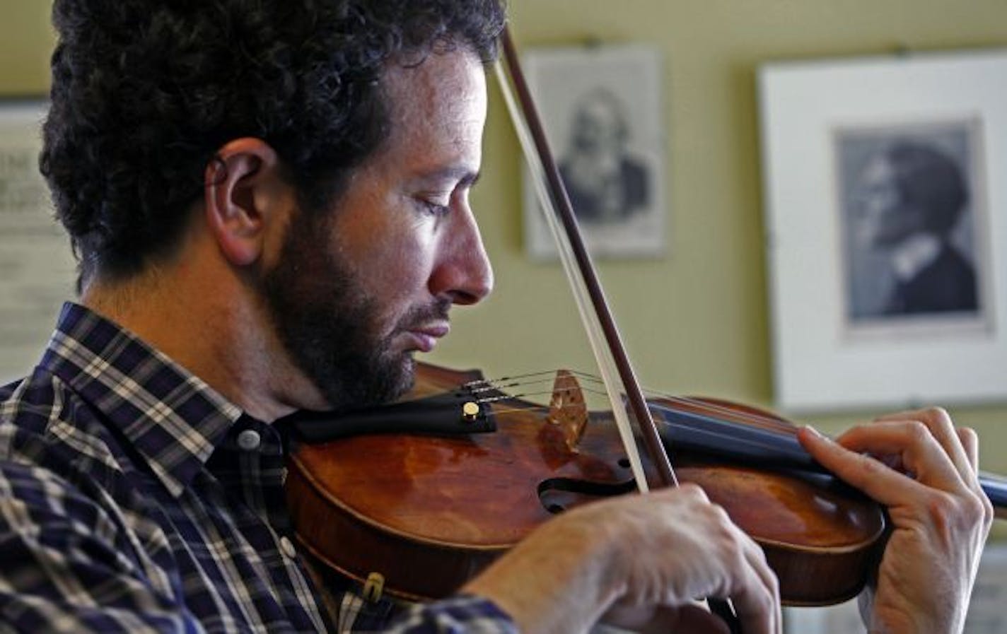 Steven Copes practiced in a music room set up in his St. Paul home.