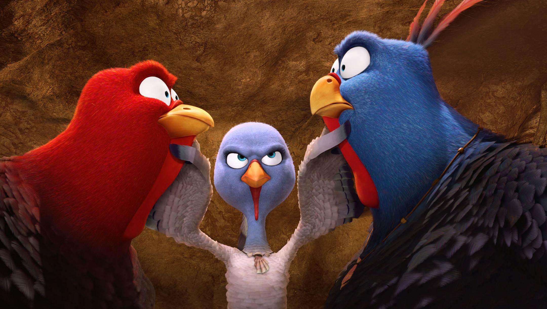 Reggie ( Owen Wilson), Jenny (Amy Pohler) and Ranger (Director Jimmy Hayward) in Relativity Media's "Free Birds".